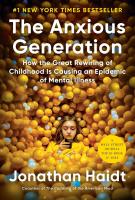 Book cover for The Anxious generation by Jonathan Haidt