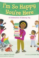 Book cover for "I'm so happy you're here" written by Mychal Threets