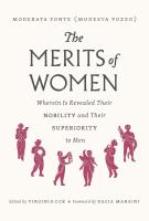 Book cover for "The merits of women" by Moderata Fonte